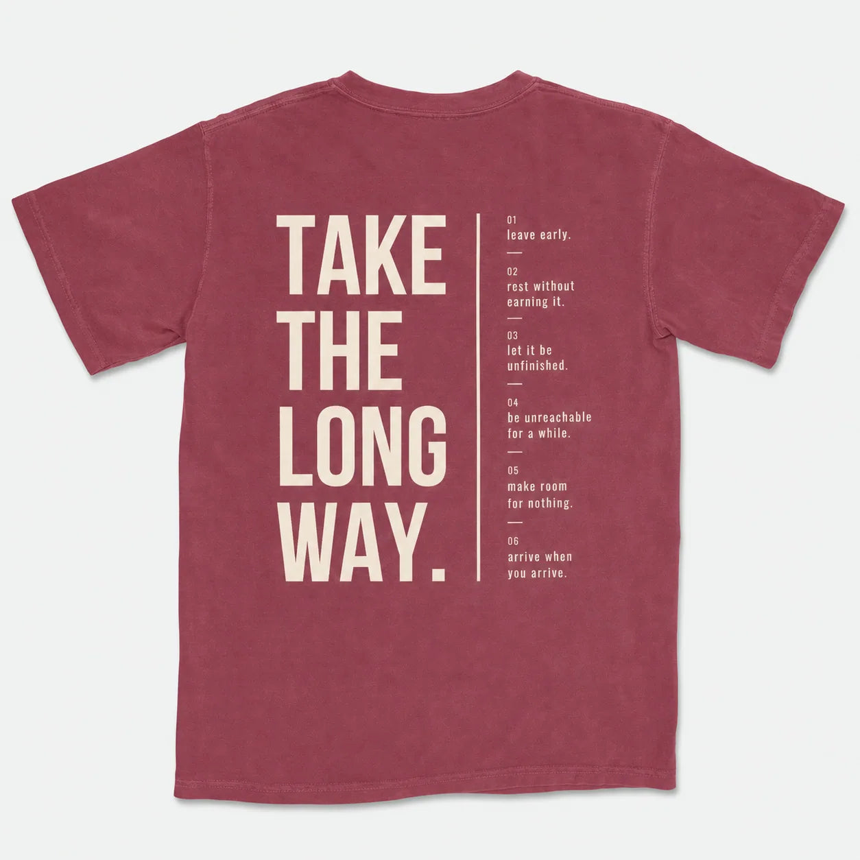 Take The Long Way Heavyweight Cotton Tee