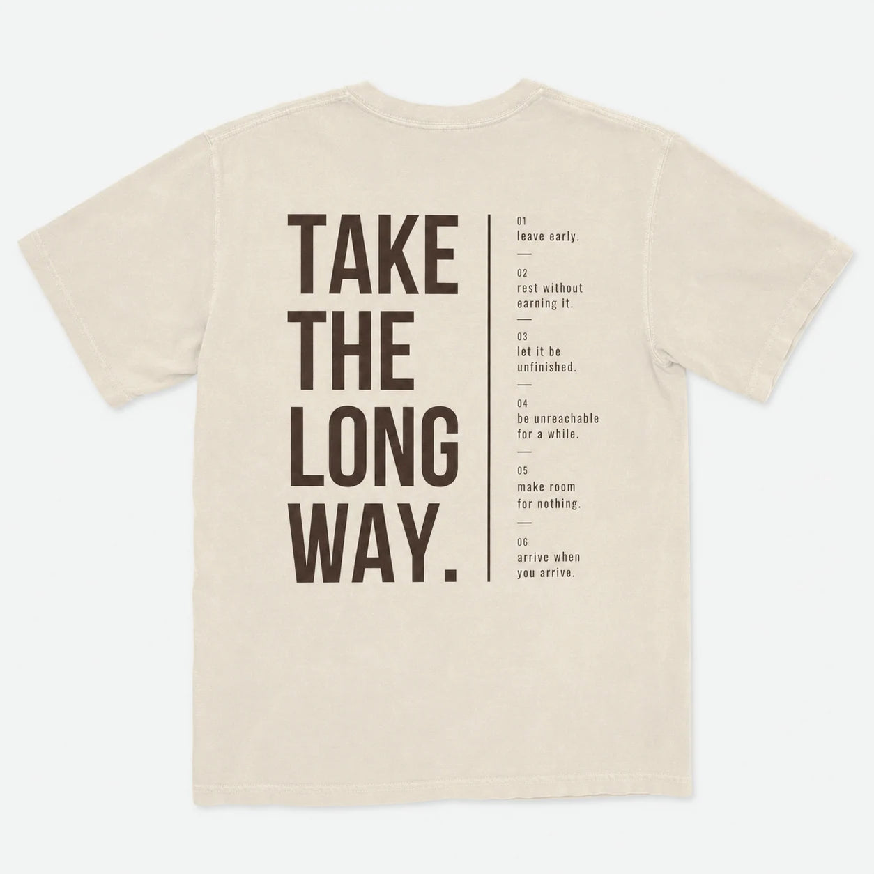 Take The Long Way Heavyweight Cotton Tee