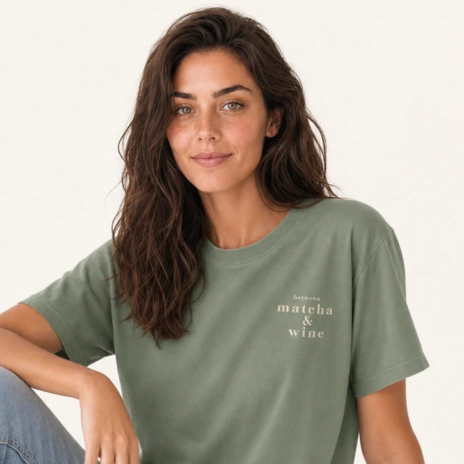 Between Matcha & Wine Heavyweight Cotton Tee