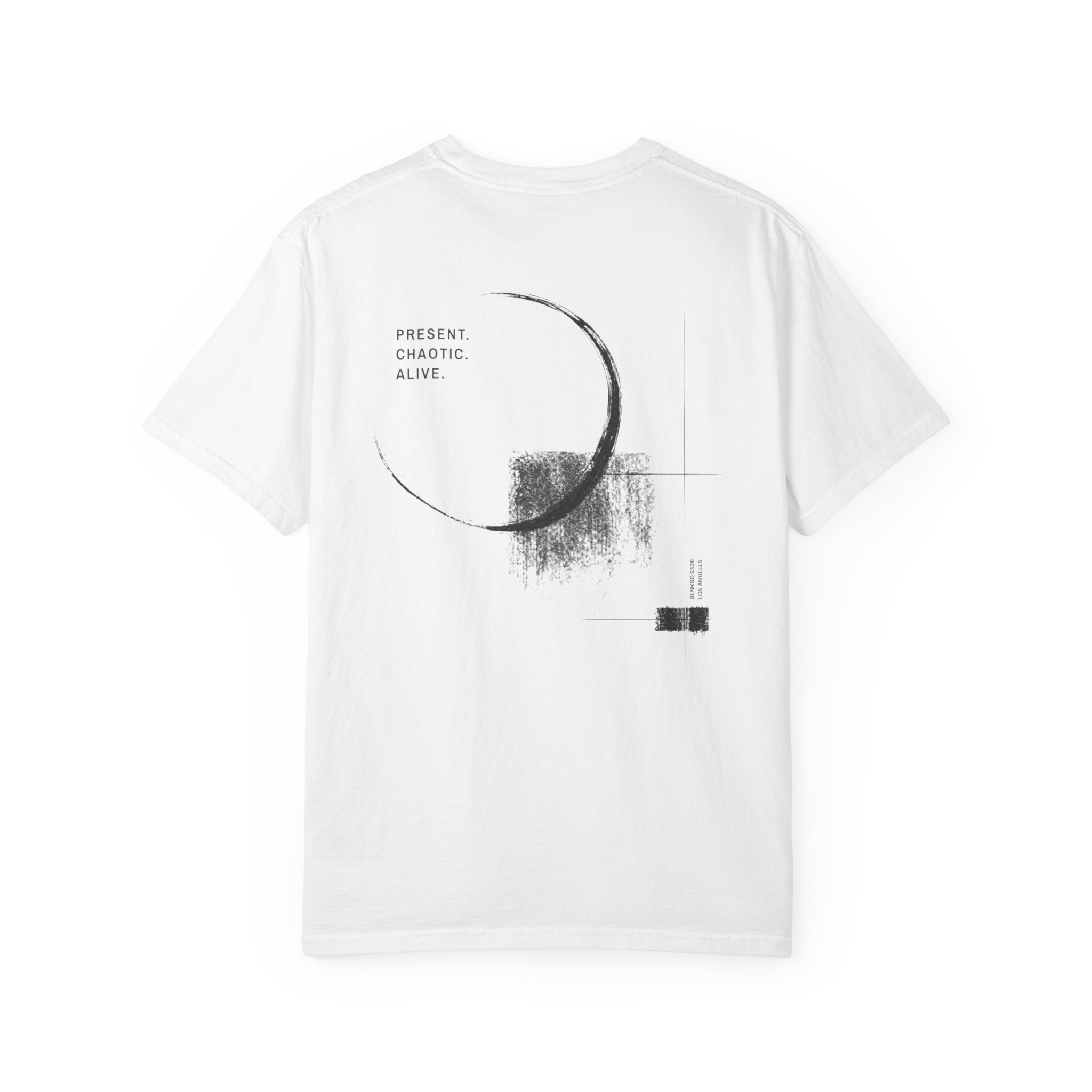 Present. Chaotic. Alive. — Heavyweight Tee