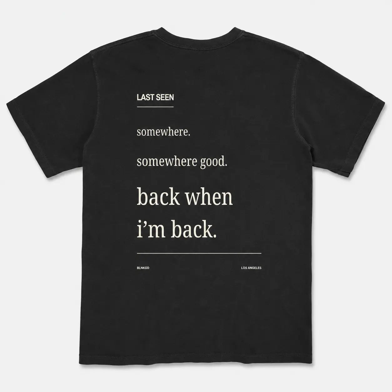 Back When I'm Back Heavyweight Cotton Tee