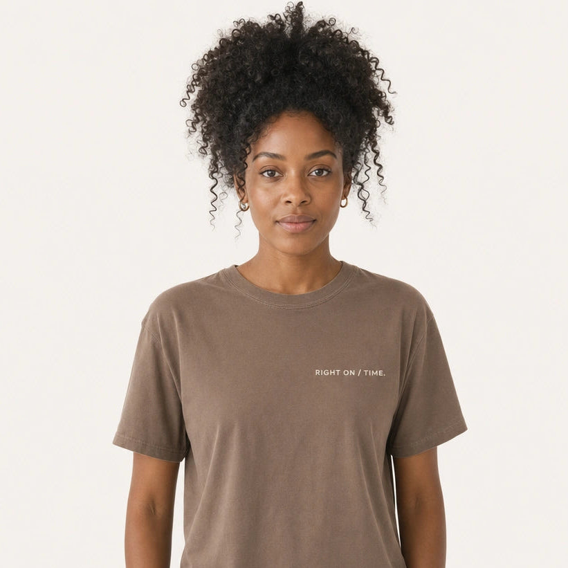 Right On / Time Heavyweight Cotton Tee