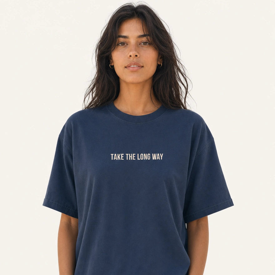 Take The Long Way Heavyweight Cotton Tee