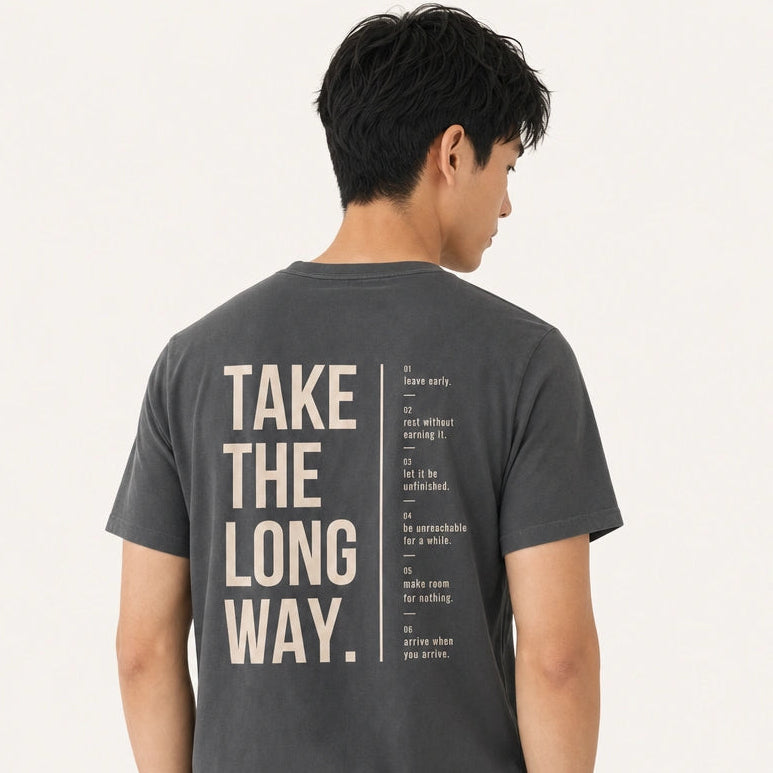 Take The Long Way Heavyweight Cotton Tee